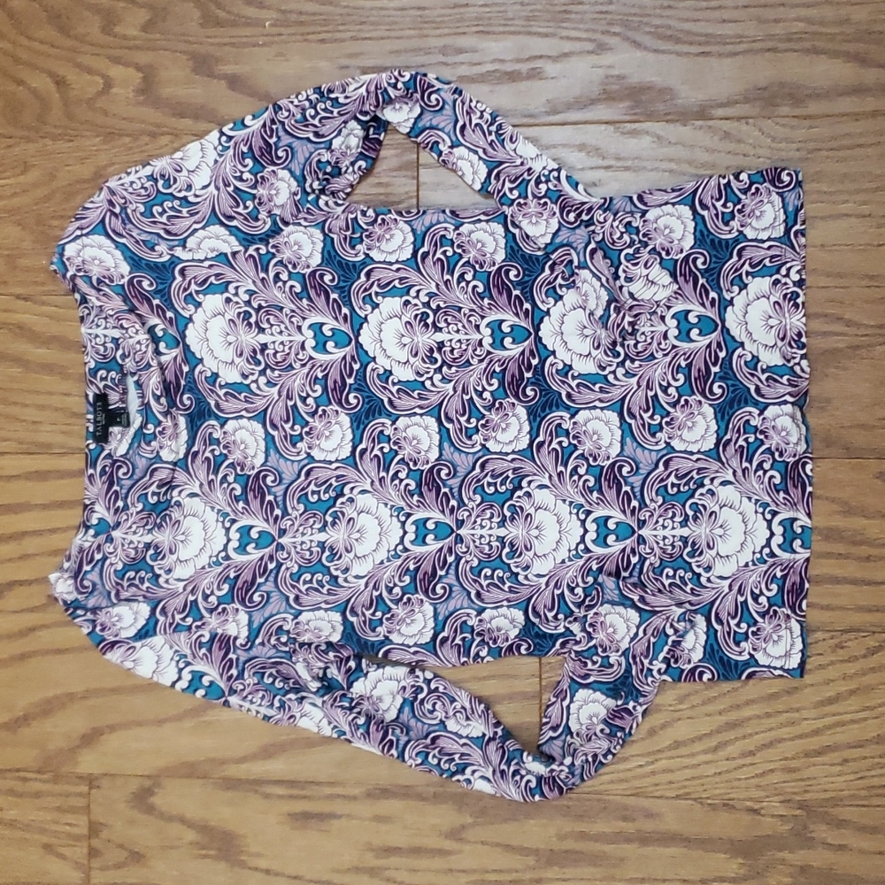 Talbots Print Top Petite Small